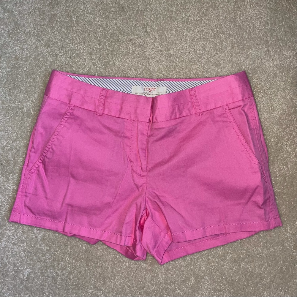 Bright Pink J.Crew Chino Shorts Size 0